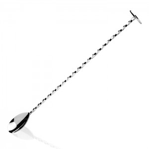 Muddler Bar Spoon | 28 cm Argento