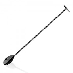 Muddler Bar Spoon | 28 cm Nero