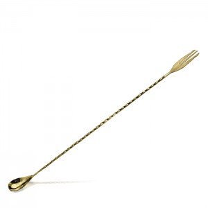 Trident fork Bar Spoon | 40 cm Bronzo
