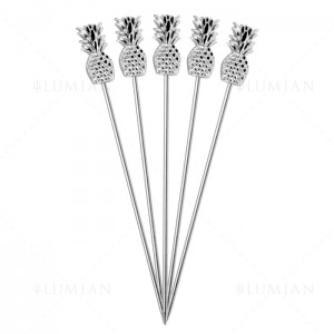 Pineapple | Cocktail Picks 5 pc | Argento