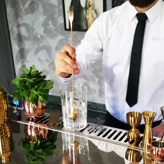 Trident fork Bar Spoon | 40 cm Oro