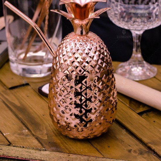 Pineapple Cup 50 cl con Cannuccia | Rame