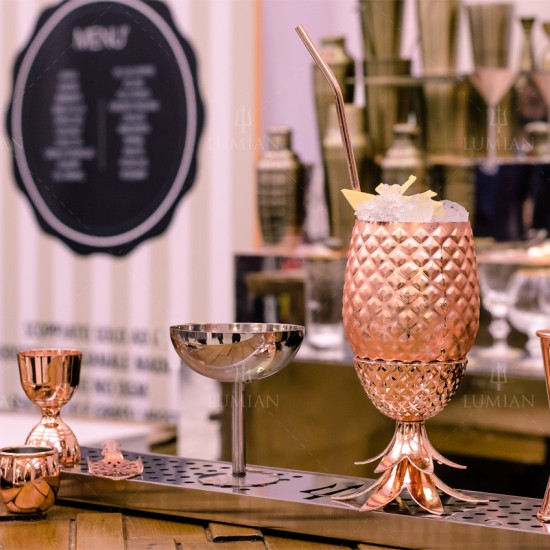 Pineapple Cup 50 cl con Cannuccia | Rame